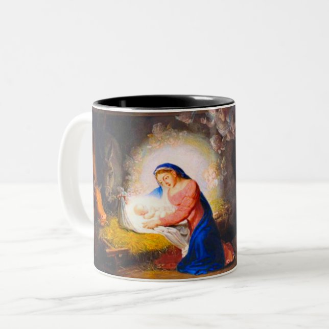 Caneca De Café Em Dois Tons A Natividade do Cristo (Frente Esquerda)
