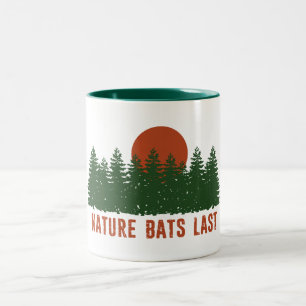 Caneca De Café Em Dois Tons A Nature Bate Última Árvores