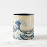 Caneca De Café Em Dois Tons A onda do Excelente de Kanagawa<br><div class="desc">Por Katsushika Hokusai</div>