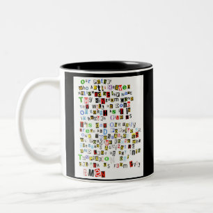 Caneca De Café Em Dois Tons A Oração do senhor