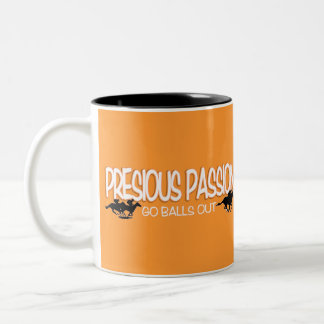 Caneca De Café Em Dois Tons A paixão da pressão vai bolas para fora agride -
