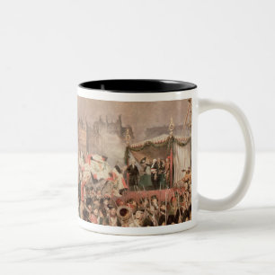 Caneca De Café Em Dois Tons A partida dos voluntários 1792
