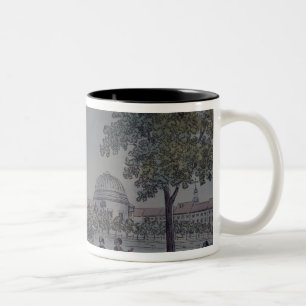 Caneca De Café Em Dois Tons A piscina e a igreja francesa em Potsdam, c.1796