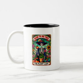 Caneca De Café Em Dois Tons A Planta Lady Tarot Card Mug