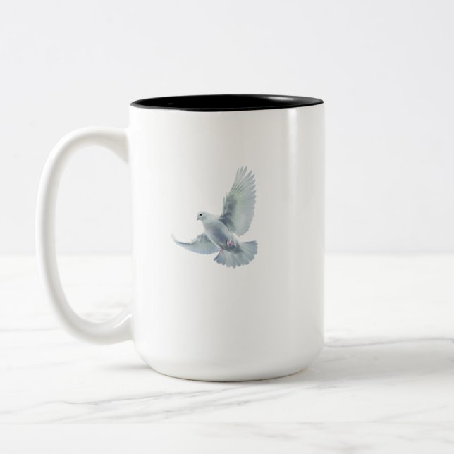 Caneca De Café Em Dois Tons A Pomba da paz (Esquerda)