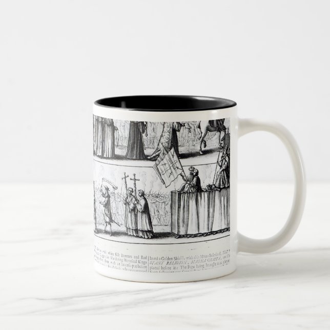 Caneca De Café Em Dois Tons A procissão trocista solene (Direita)