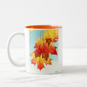 Caneca De Café Em Dois Tons A queda está no ar!