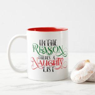 Caneca De Café Em Dois Tons A razão engraçada lá é Natal impertinente da l