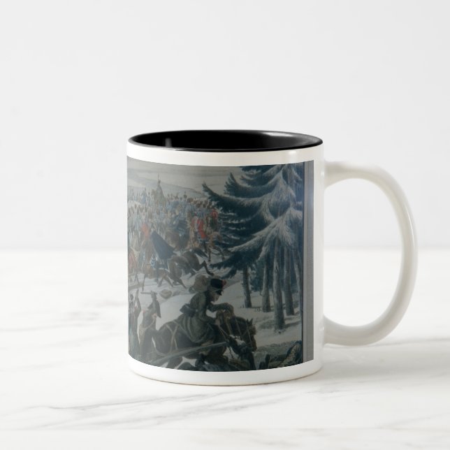 Caneca De Café Em Dois Tons A retirada do exército francês de Moscovo (Direita)