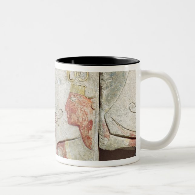 Caneca De Café Em Dois Tons A reunião do faraó e do Horus (Direita)