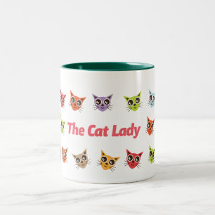 Caneca De Café Em Dois Tons A Senhora do Gato