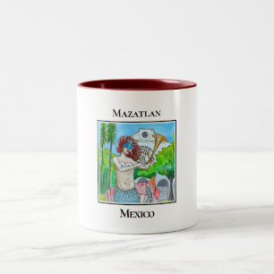 Caneca De Café Em Dois Tons A Sereia da Plazuela Machado