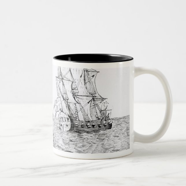 Caneca De Café Em Dois Tons A serpente de mar (Direita)