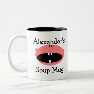 Caneca De Café Em Dois Tons A sopa Caneca-Personaliza o nome