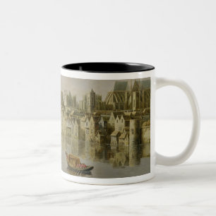 Caneca De Café Em Dois Tons A Tamisa nas escadas de Westminster, c.1630 (óleo