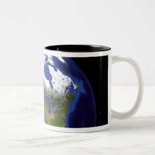 Caneca De Café Em Dois Tons A terra de mármore azul 5 da próxima geração