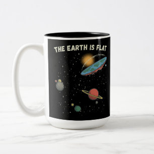 Caneca De Café Em Dois Tons A Terra É Uma Teoria Humorosa Flagrante