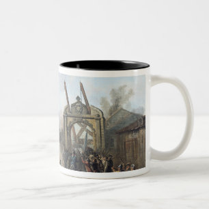 Caneca De Café Em Dois Tons A tomada do Bastille, o 14 de julho de 1789