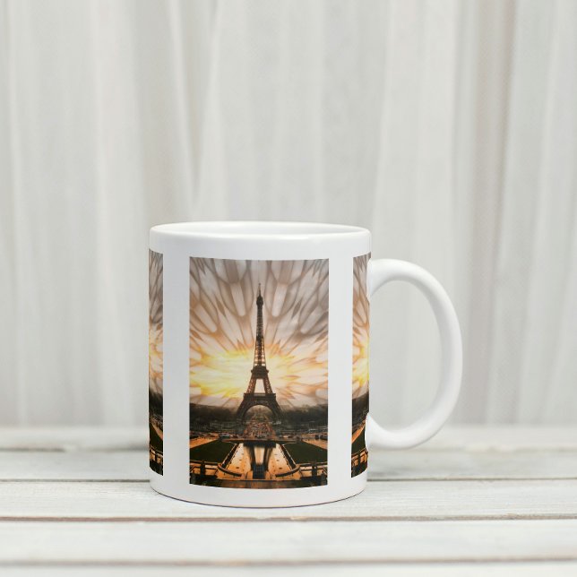 Caneca De Café Em Dois Tons A Torre Eiffel! (Criador carregado)