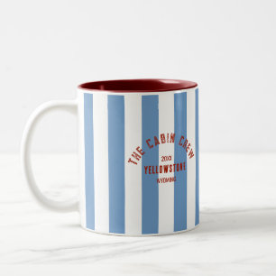 Caneca De Café Em Dois Tons A Tripulação Personalizada Da Cabina, Pasta Azul,