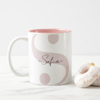 Caneca De Café Em Dois Tons A two-tone coffee mug decorated with your name eng