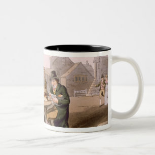 Caneca De Café Em Dois Tons A véspera de plenos Verões, do "traje de