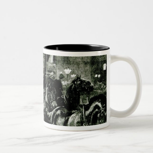 Caneca De Café Em Dois Tons A viagem do jumbo às docas (Direita)