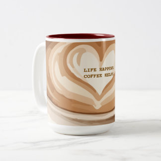 Caneca De Café Em Dois Tons A Vida Acontece Café Ajuda
