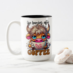 Caneca De Café Em Dois Tons A Vida Começa Depois do Café