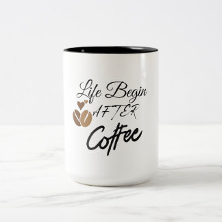 Caneca De Café Em Dois Tons A vida começa depois do café