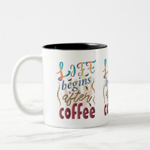 Caneca De Café Em Dois Tons A vida começa depois do café