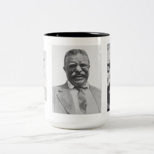 Caneca De Café Em Dois Tons A vida de Teddy Roosevelt