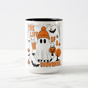 Caneca De Café Em Dois Tons A vida de um Arco de fantasia de Halloween Boo
