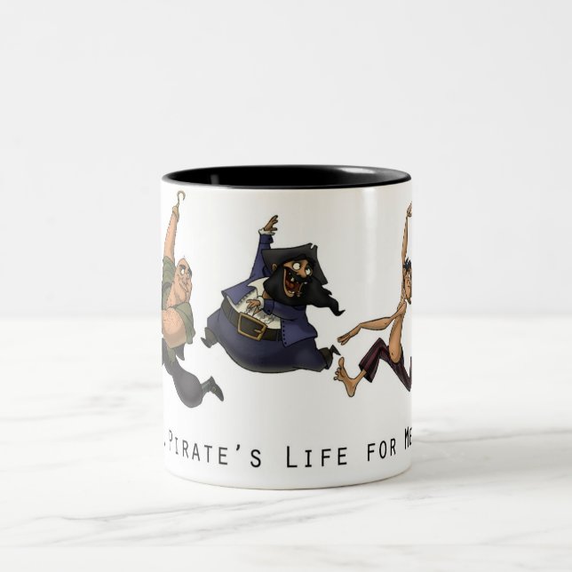 Caneca De Café Em Dois Tons A vida de um pirata para mim (Centro)