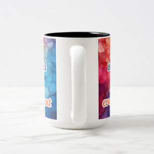 CANECA DE CAFÉ EM DOIS TONS "A VIDA É BONITA QUERIDA A CADA MOMENTO"