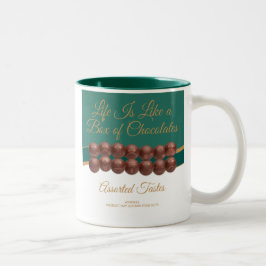 Caneca De Café Em Dois Tons A Vida é Como uma Caixa de Chocolates