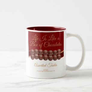 Caneca De Café Em Dois Tons A Vida é Como uma Caixa de Chocolates