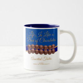 Caneca De Café Em Dois Tons A Vida é Como Uma Caixa de Chocolates