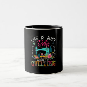 Caneca De Café Em Dois Tons A Vida É Melhor Quando Eu Caco