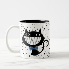Caneca De Café Em Dois Tons A vida é um gato médio
