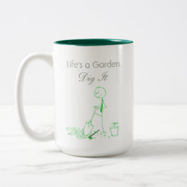 Caneca De Café Em Dois Tons A Vida é um Jardim