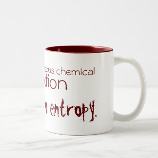 Caneca De Café Em Dois Tons A vida é uma reacção química espontânea