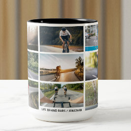 Caneca De Café Em Dois Tons A vida por trás dos Bares personaliza as imagens e
