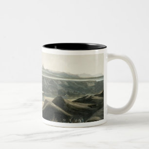 Caneca De Café Em Dois Tons A vista das montanhas rochosas, chapeia 44 do