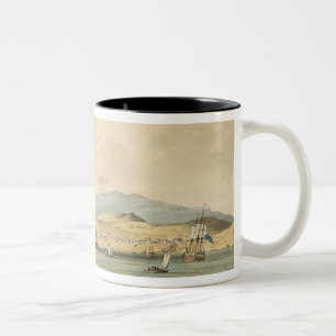 Caneca De Café Em Dois Tons A vista de Santa Cruz, chapeia 3 'de uma viagem a