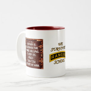 Caneca De Café Em Dois Tons Aba da escola da guarda florestal do exército -