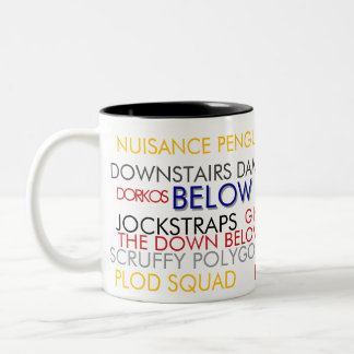 Caneca De Café Em Dois Tons Abaixo Da Linha