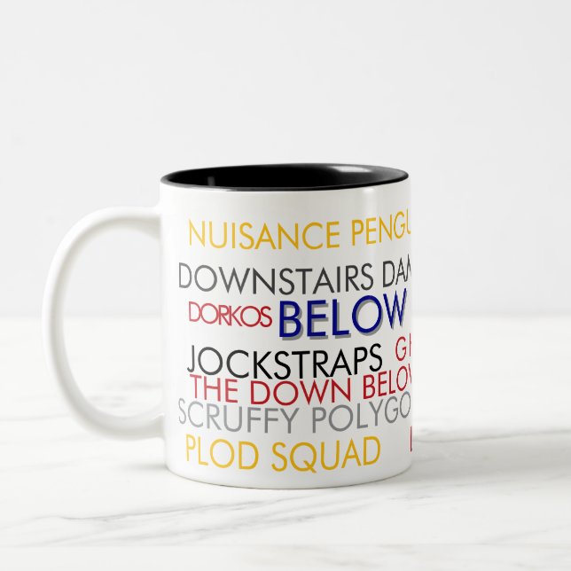 Caneca De Café Em Dois Tons Abaixo Da Linha (Esquerda)