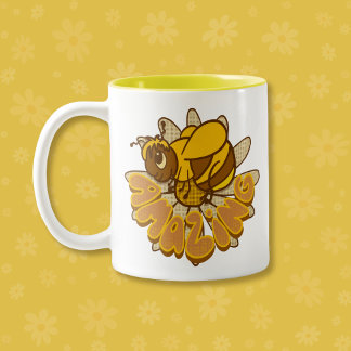 Caneca De Café Em Dois Tons Abelha Incrível - Bonita Abelha E Margarida