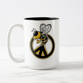 CANECA DE CAFÉ EM DOIS TONS ABELHA PAZ 